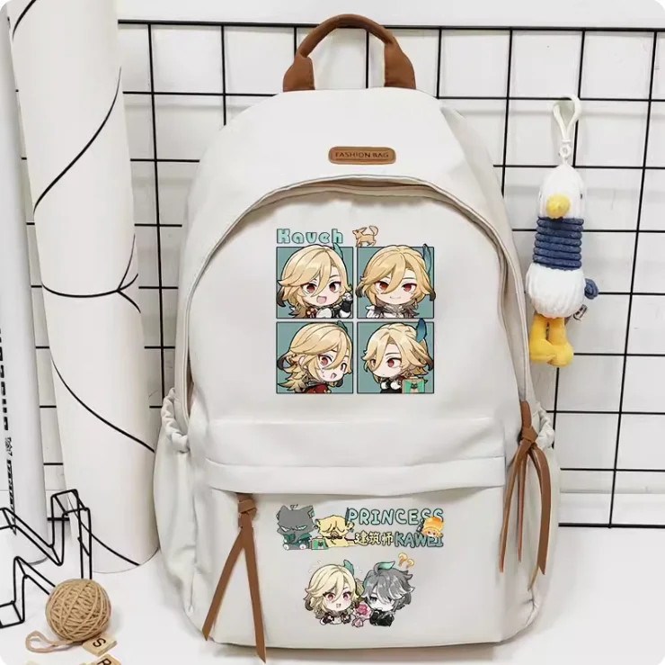 Anime Genshin Impact Kaveh Schoolbag Backpack High-capacity Shoulder Bag Cosplay Student Teenage Gift B076