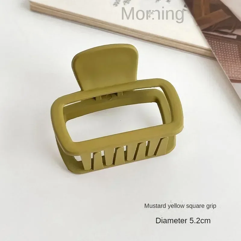 Minimalist Matte Square Hair Claw Clip - Non-Slip Styling Accessory