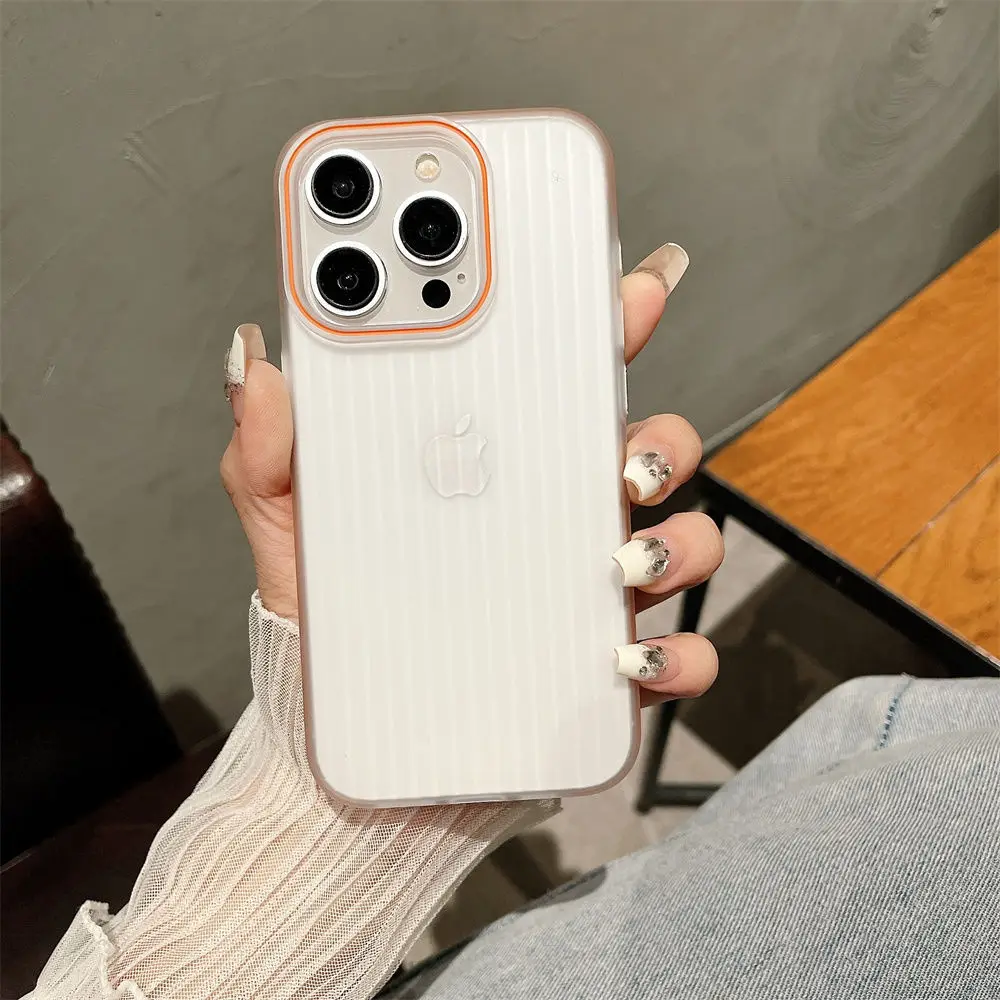Corrugated II 14promax Case Ice Mist Frosted iPhone 15/13/12 Magnetic Slim PC Hard 15promax 14promax 13promax 12promax 11promax