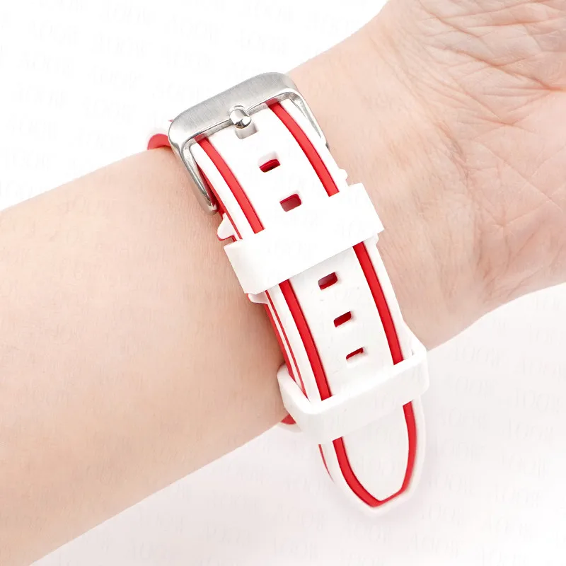 Dual-Tone Silicone Sport Strap with Quick Release 20mm