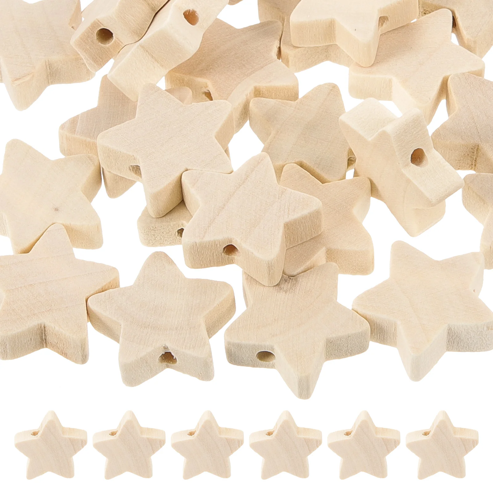

DIY Handmade Beaded Material DIY Wooden Beads Chic Five-pointed Star Beads Supplies DIY Jewelry DIY Beaded Supplies