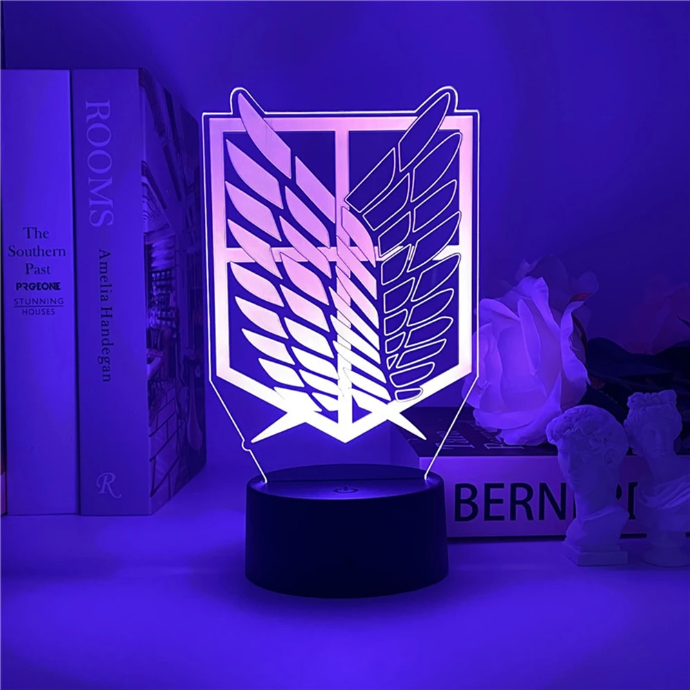 LED Night Lamp 3D LED Desk Lamp Colored Transparent Acrylic Night Lamp Indoor Anime Character Small Night Decoration Holiday Gift