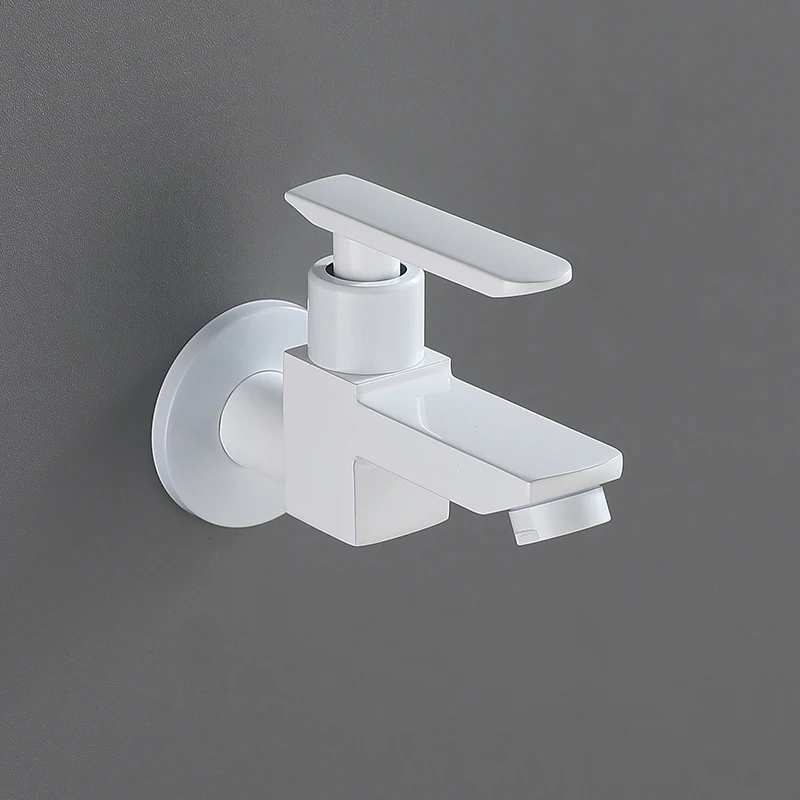 Gun gray mop pool faucet household balcony bathroom single cooling quick opening outdoor extended faucet splash proof black bathroom faucet water tap faucet
