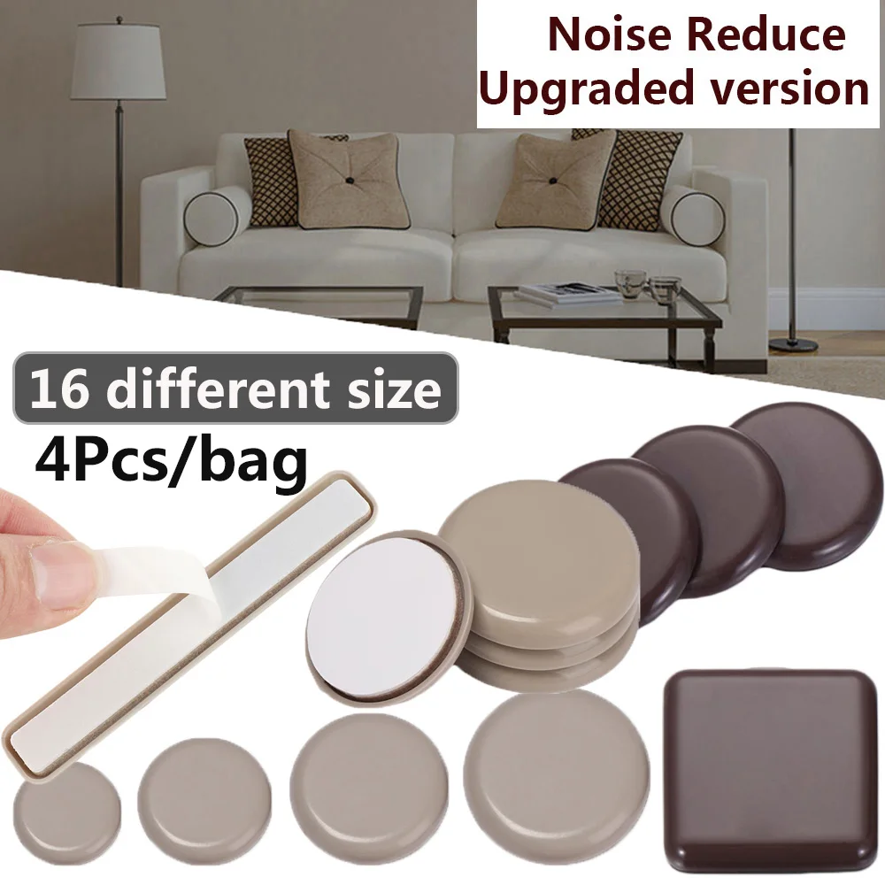 Furniture Leg Pads 4pcs Anti Scratch Easy Move Heavy Furniture Thickened Moving Pad Anti-abrasion Floor Protector Mat