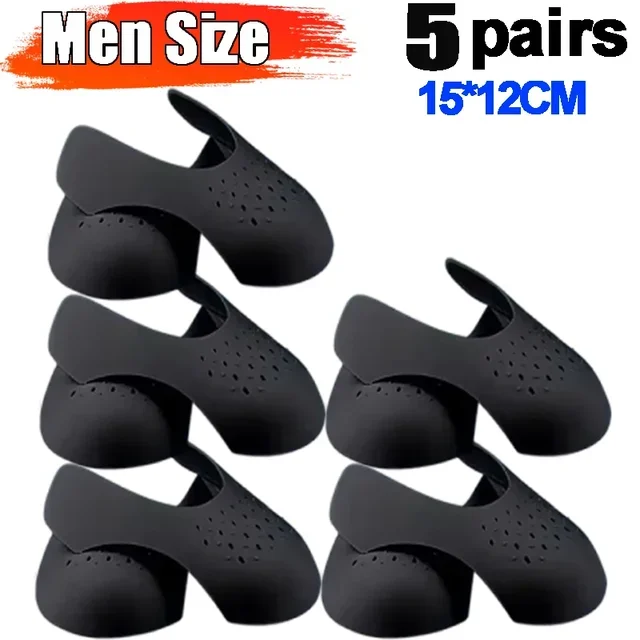 Premium Anti-Crease Shoe Protectors - Pack of 10 Pairs