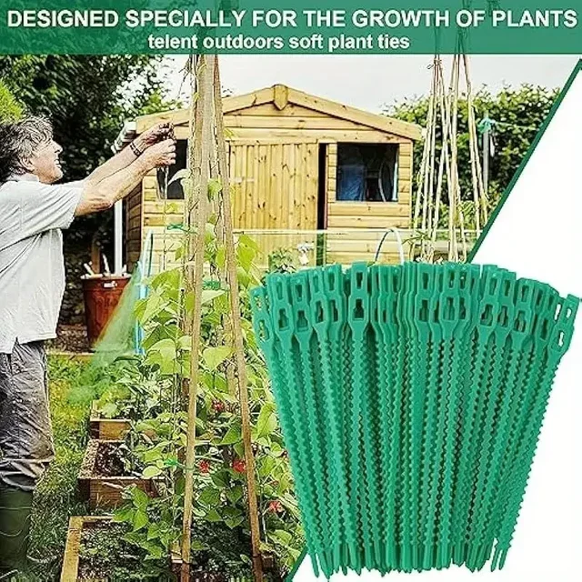 Reusable Garden Cable Ties Plant Vine Tree Shrubs Support Fastener Locking Nylon Adjustable Zipper Cables Ties Organizer Tools 3