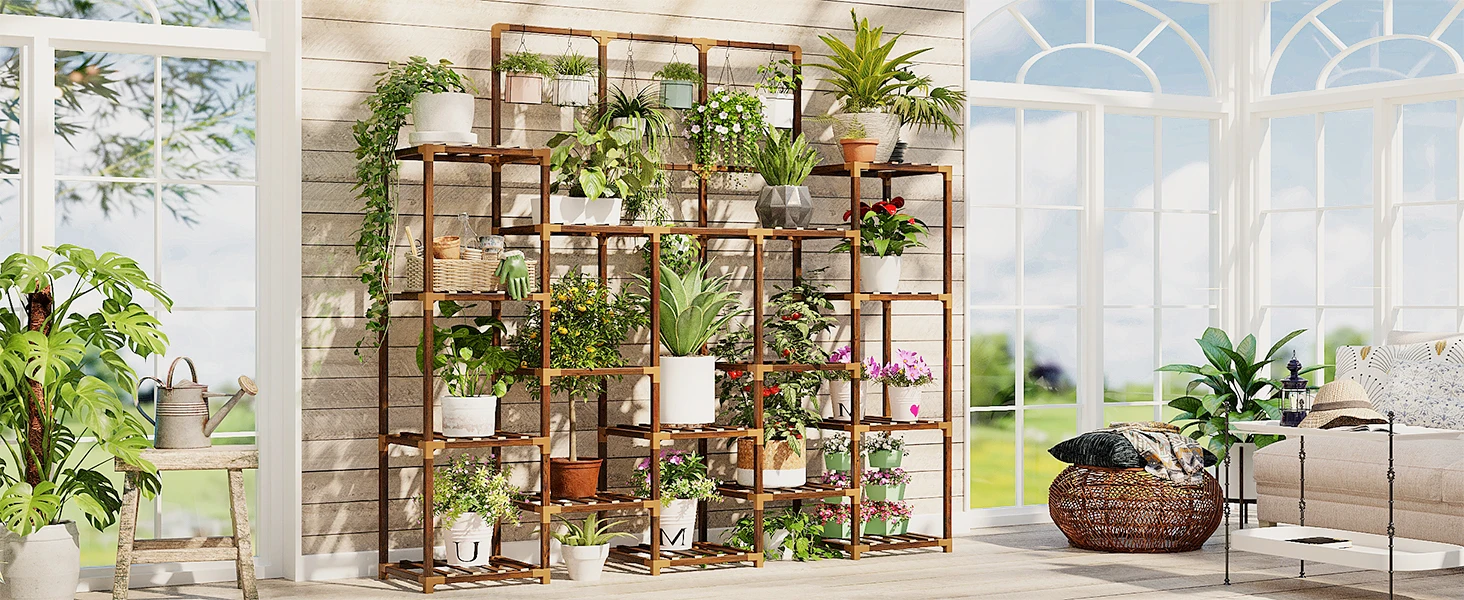 Multiple Plant Stand for sunroom