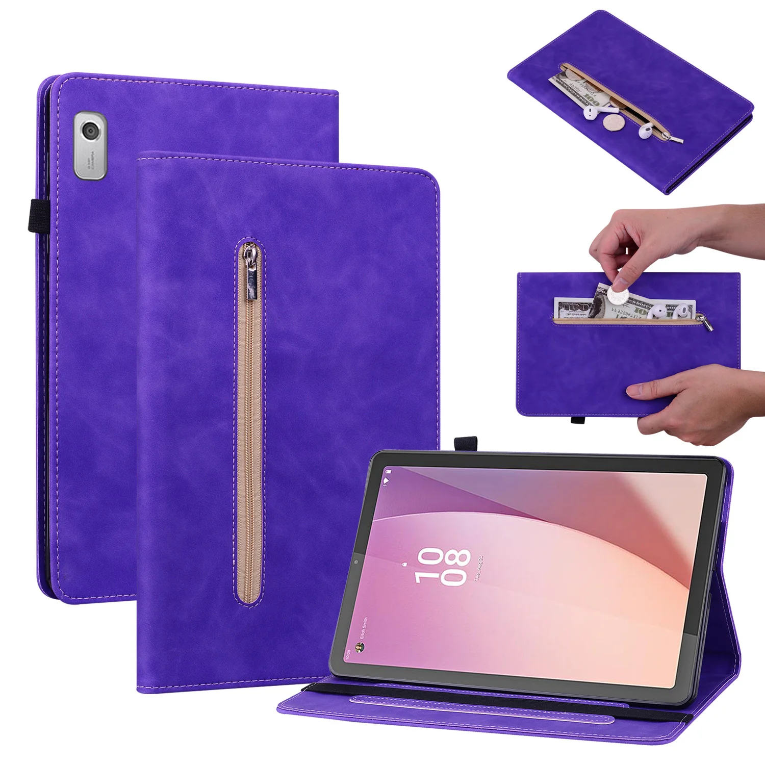 Per Lenovo Tab M9 Custodia 9.0 Pollici 2023 Tb-310Fu Per Lenovo Tab M9 Custodia Tablet Funda Cerniera Portafoglio Stand Custodia In Pelle Pu