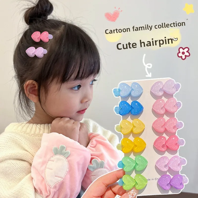 Adorable Candy-Coloured Girls' Bangs Clip Baby Side-Wear Colourful Hair Clips Children's Hair Accessory Clip Kids Headwear