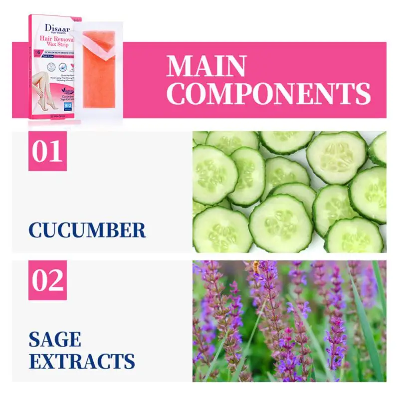1/20pcs Wax Strips Hair Removal Wax Paper Professional Body Facial Summer Hair Removal Women's Non-permanent Effective Waxing 4