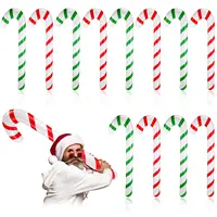 12Pcs Christmas Inflatable Candy Canes Stick Balloons New Year Christmas Holiday Decorations Candy Canes Toy for Outdoor Party 1