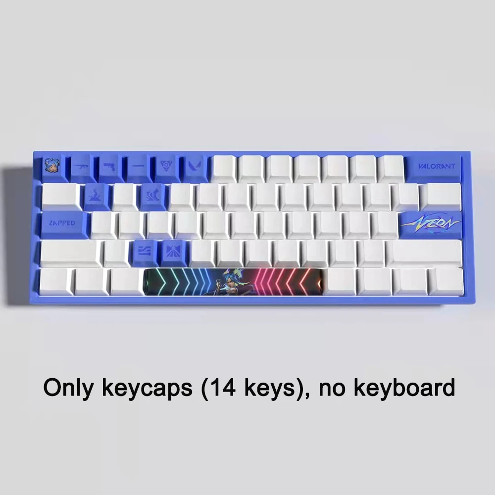 Keycaps Valorant, 14 Chaves, Deadlock, Harbor Jett,