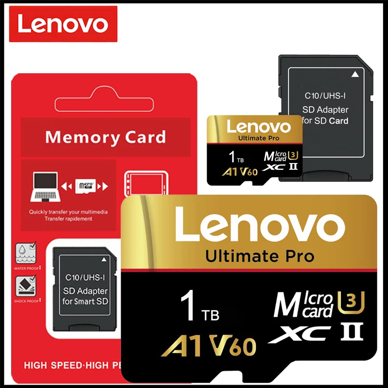 레노버 SD 메모리 카드 128GB 256GB 512GB 1TB 마이크로 SD 카드 V60 U3 플래시 카드 TF 카드 메모리 마이크로SD 인스타360 DJI 드론용