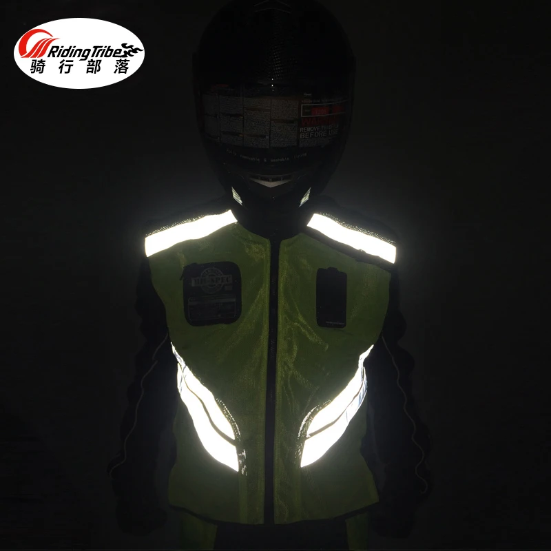 Reflective Safety Vest Reflective Safety Jacket Riding Tribe Motorcycle Reflective Vest Motorbike Safty Clothes Moto Warning Jacket Waistcoat