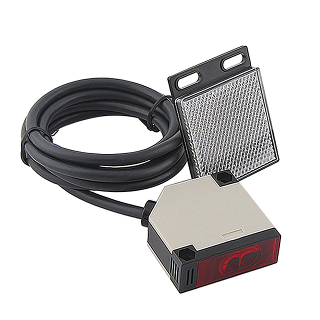 Sensor Fotoeléctrico E3JK-R4M1 - Interruptor Reflex Para Puertas De Garaje, 90-250V AC, Detección Por Espejo