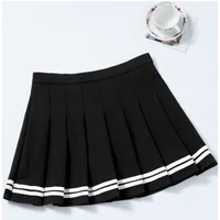Preppy Girl Pleated Skirts Elastic Waist Summer Vintage Mini Skirts Korean Streetwear Spring Student Strips Designed Dance Skirt 1