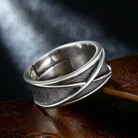 Retro Time Space Goku Black Ring Punk Gothic Open Ring For Men Handmade Unisex Designer Jewelry Accessories Anime Lovers Gift 1