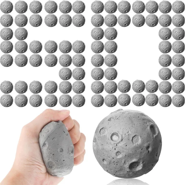 Novelty Gift Moon Sun Stress Relief Squeeze Soft Foam Ball Solar System Kids Toys Educational Antiestrés Juguetes 2