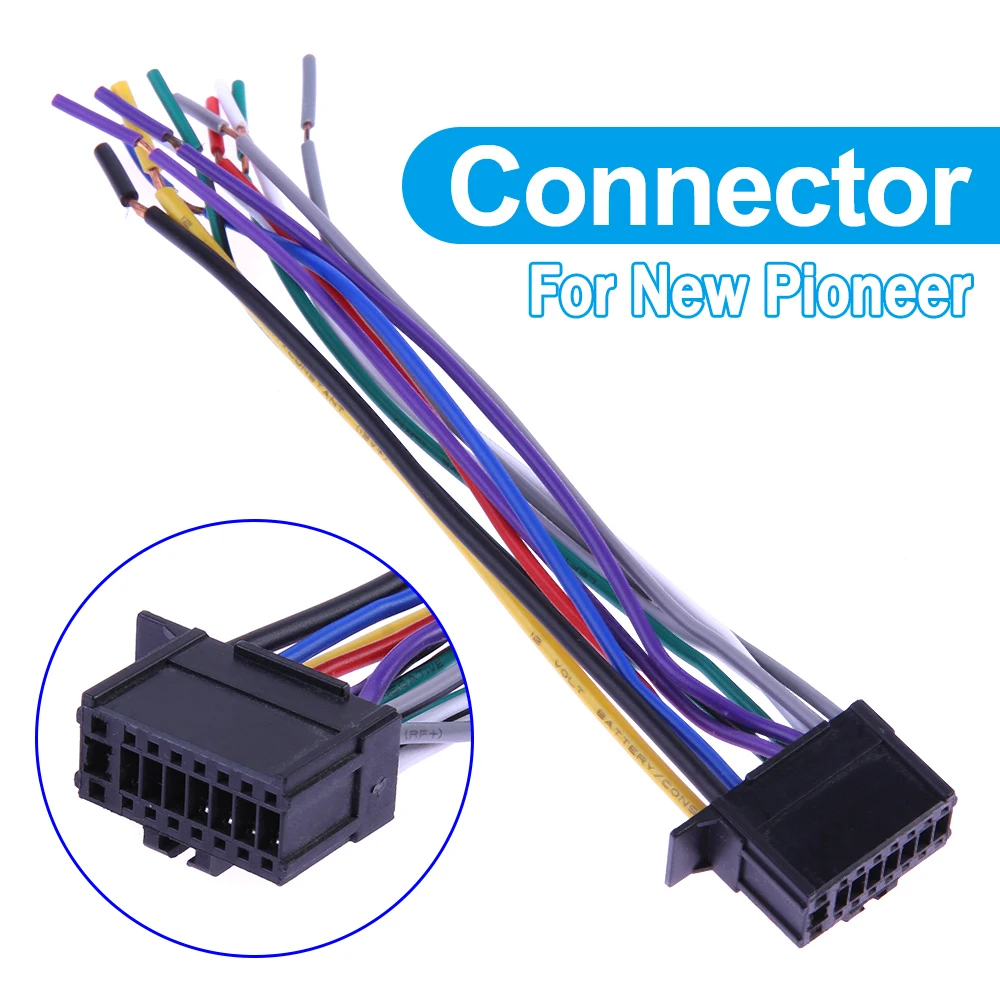 Car Stereo CD Player Radio Wiring Harness Adapter for NEW Pioneer Radio Cable Adapter 130mm Multimedia Player Connector Cable