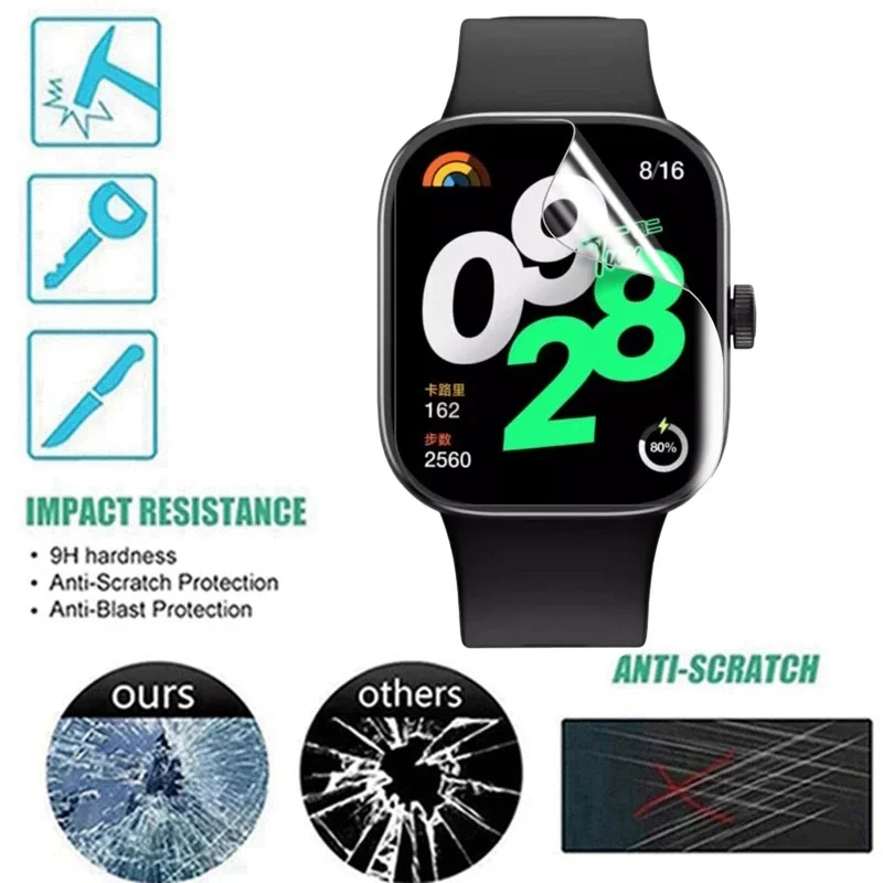 Redmi Watch 4 용 3D 곡선 TPU 하이드로 겔 필름 Redmi Watch 4 SmartWatch 보호 필름 용 HD 투명 소프트 스크린 보호기