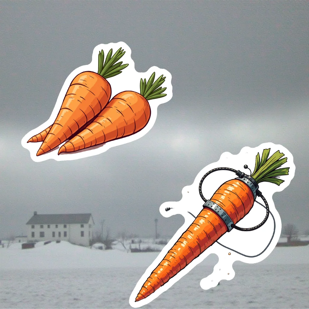 Cartoon Waterproof Carrot Theme Stickers For Water Bottle Laptop Phone Cases Planner Skateboard Luggage Party Favor Decor