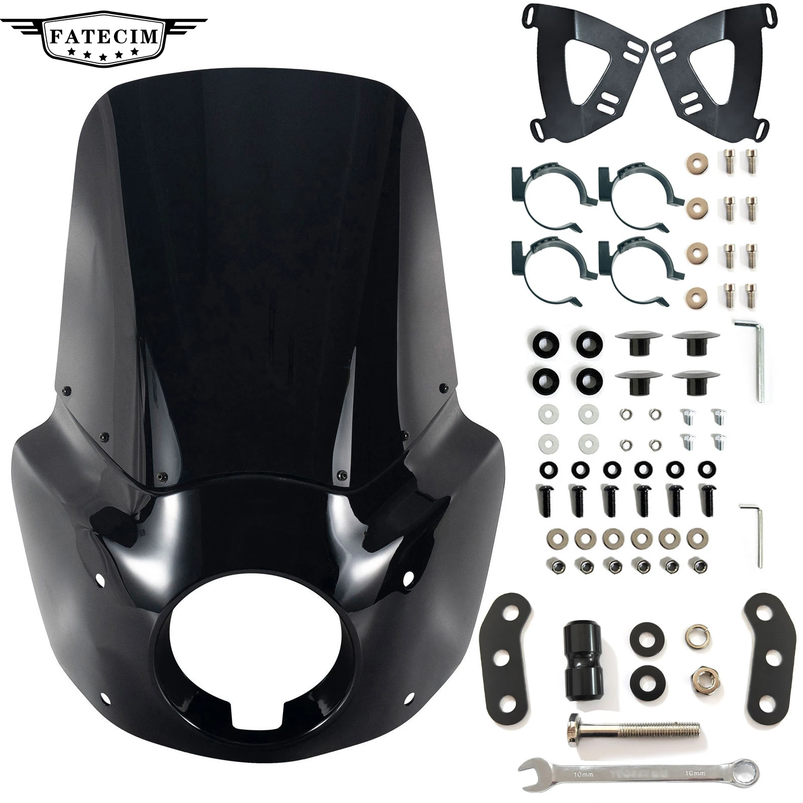 Motorcycle Fairing 15 inch Motorcycle Front Fairing For Road Warrior Fairing Only For Harley Softail Low Rider S FXLRS