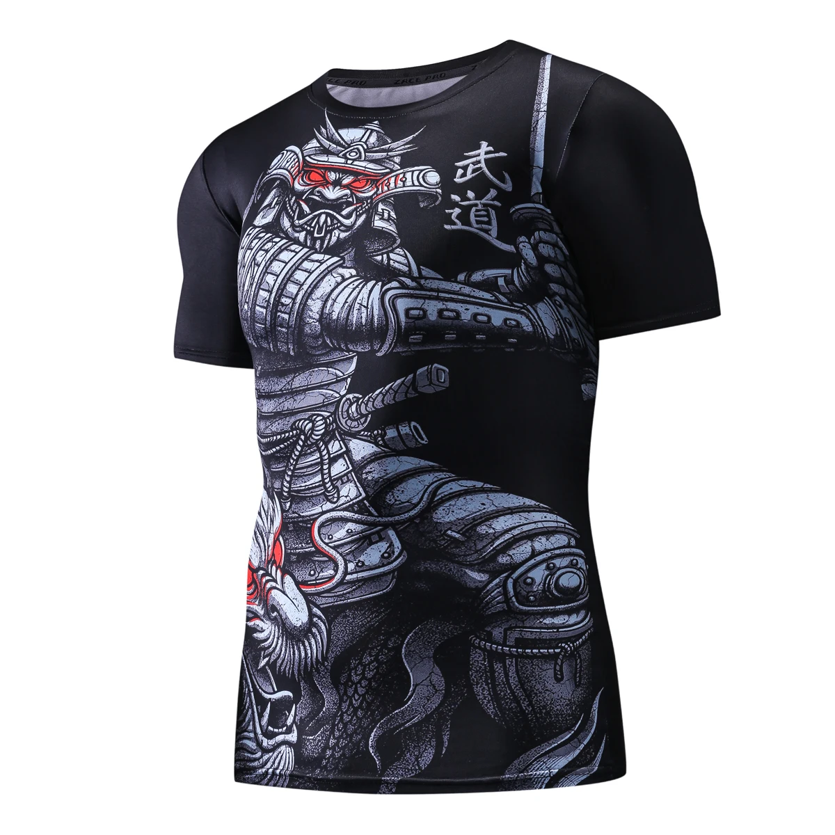 T-shirt sportiva a maniche corte da uomo Camicia a compressione con stampa di cartoni animati Manica corta di alta qualità adatta per gli sport fitness da boxe - immagine 3