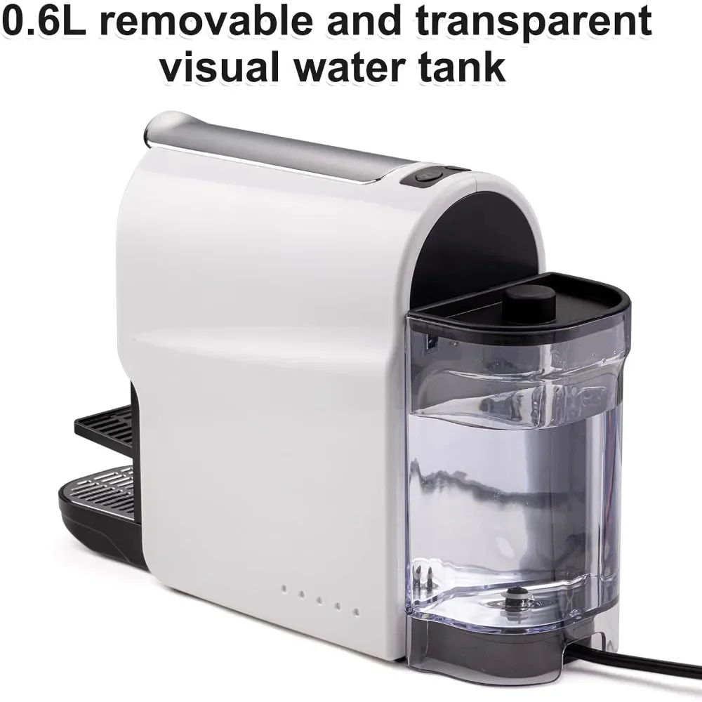 Pod Machine for Home, Compact Capsule Coffee Maker for Nespresso Original Pods, 20 Bar High Pressure Pump, Removable Water Tank 5