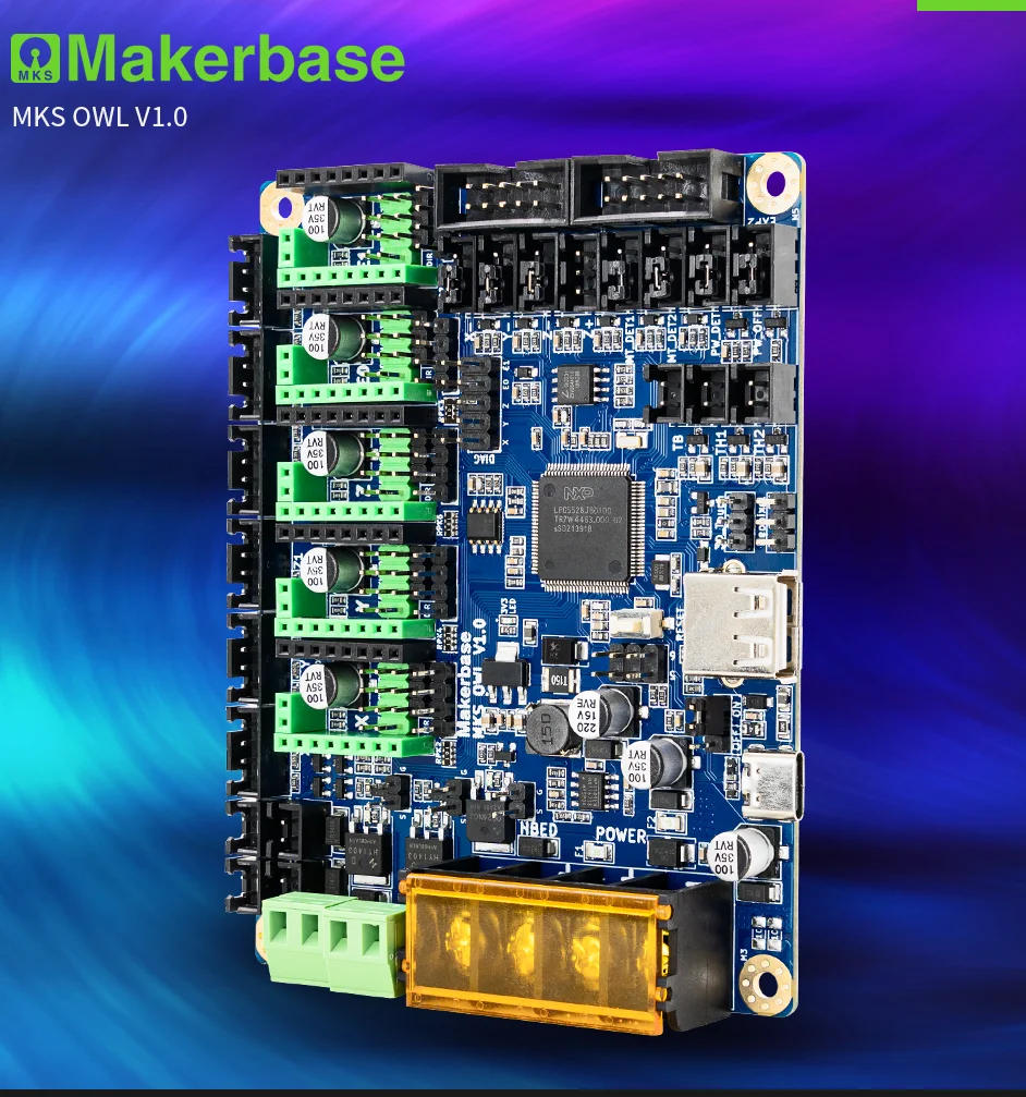 Makerbase MKS OWL Board 32Bit 150Mhz LPC5528 Control Board 3D Printer parts TS35 USB U DISK print.