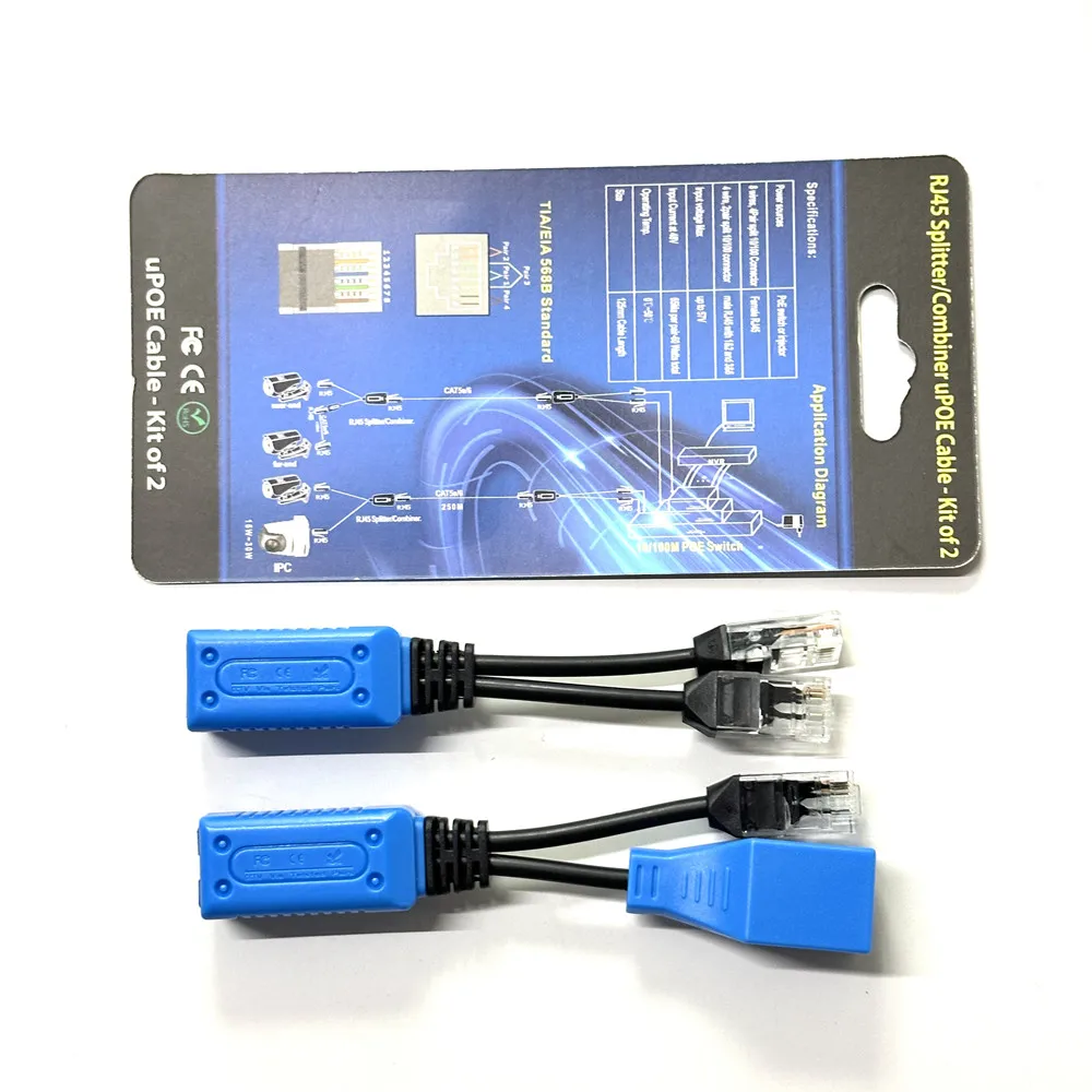 RJ45 Splitter Combiner Upoe Cable Kit POE Adapter Cable RJ45 Connector ...