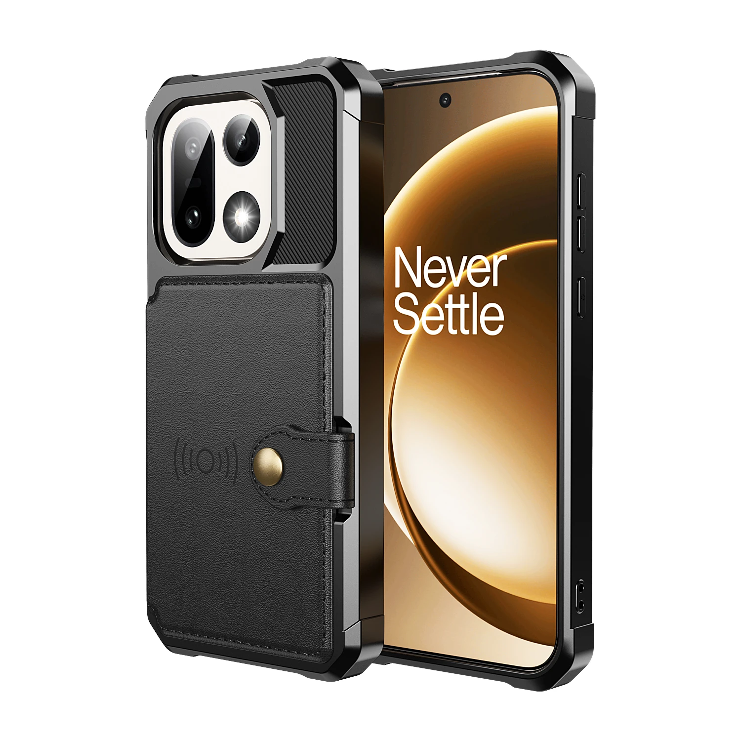 Luxury Leather Magnetic Phone Case with Card Slots and Shockproof Wallet Lens Protection Cover
