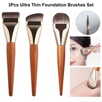 3/2/1pcs Ultra Thin Foundation Brush Soft Hair Thin Face Contour Brush Flat Contour Brush Blending Foundation Cream Makeup Tools 1