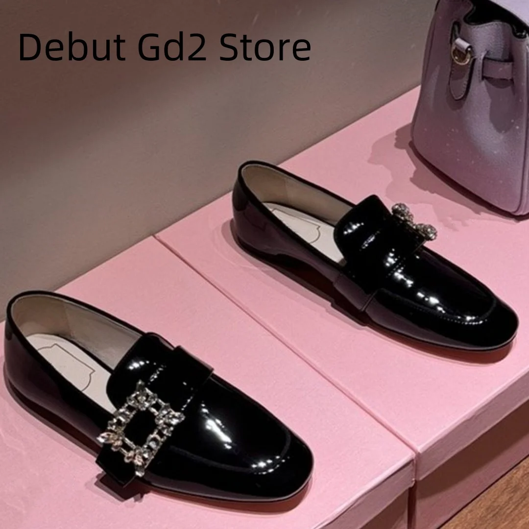 

Top Quality 2024 New Classic Chain One Step Lefu Shoes Comfortable and Versatile Water Diamond Flat Bottom Small Leather Shoes