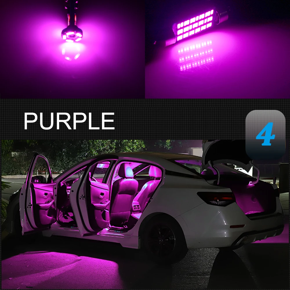 PINK PURPLE PREMIUM BMW 3 SERIES E92 INTERIOR FULL UPGRADE LED LIGHT BULBS  KIT