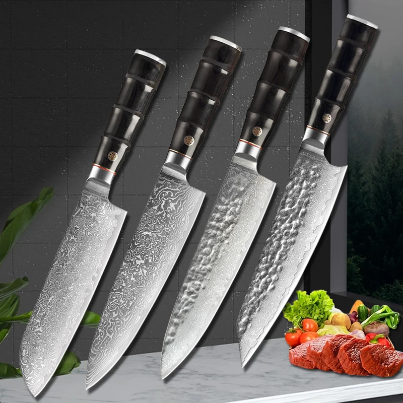 

67 Layer Damascus Steel Kitchen Knives Japanese Chef Knife Slicing Meat Cleaver Fish Sushi Cutting Professional Cooking Cutter