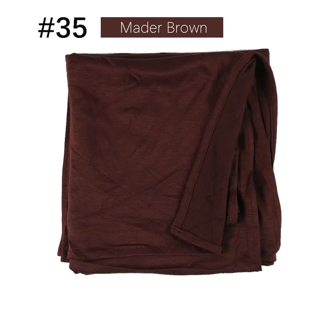 Muslim Women Premium Instant Cotton Jersey Hijab Scarf Jersey Hijabs Scarves With Hoop Pinless HeadScarves 53 colors 35