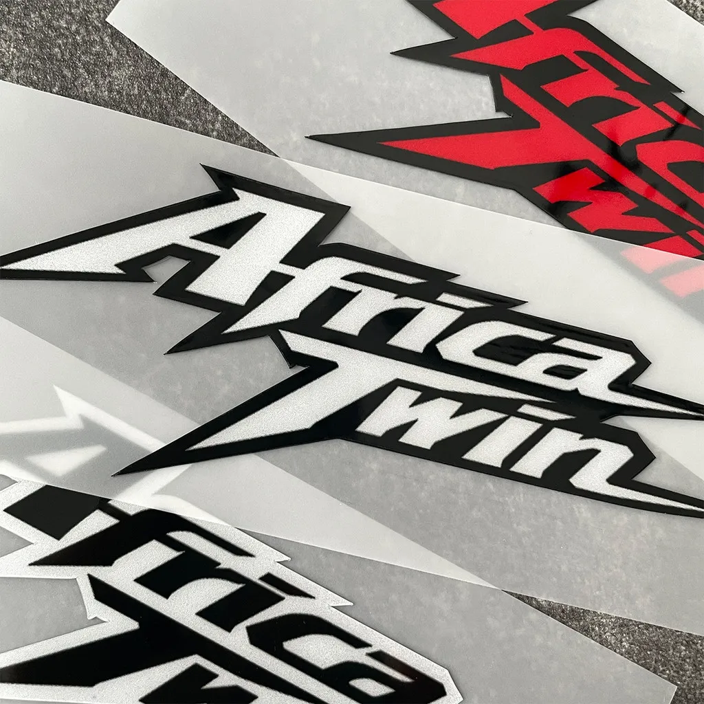 Reflective motorcycle decal black white red single and 2PCS options