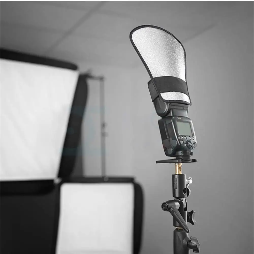 Photography Reflector Macro Photography Diffuser Two-Sided Silver/White Flash Light Reflector Board Camera Flash Diffuser Panel