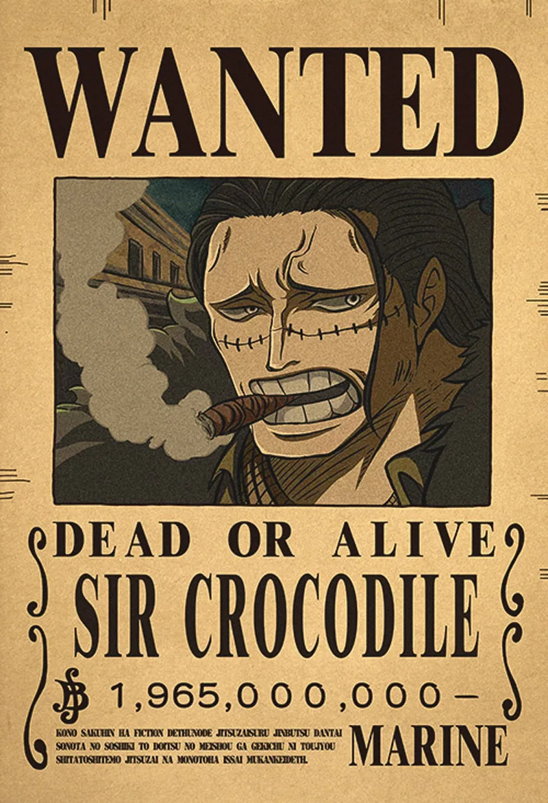 Monkey D Luffy From One Piece Wanted Poster Cross-stitch 