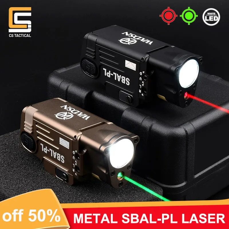 Airsoft 전술 SBAL PL 레이저 손전등 녹색 레이저 사냥 무기 콤보 권총 일정한 스트로브 빛 CZ 75