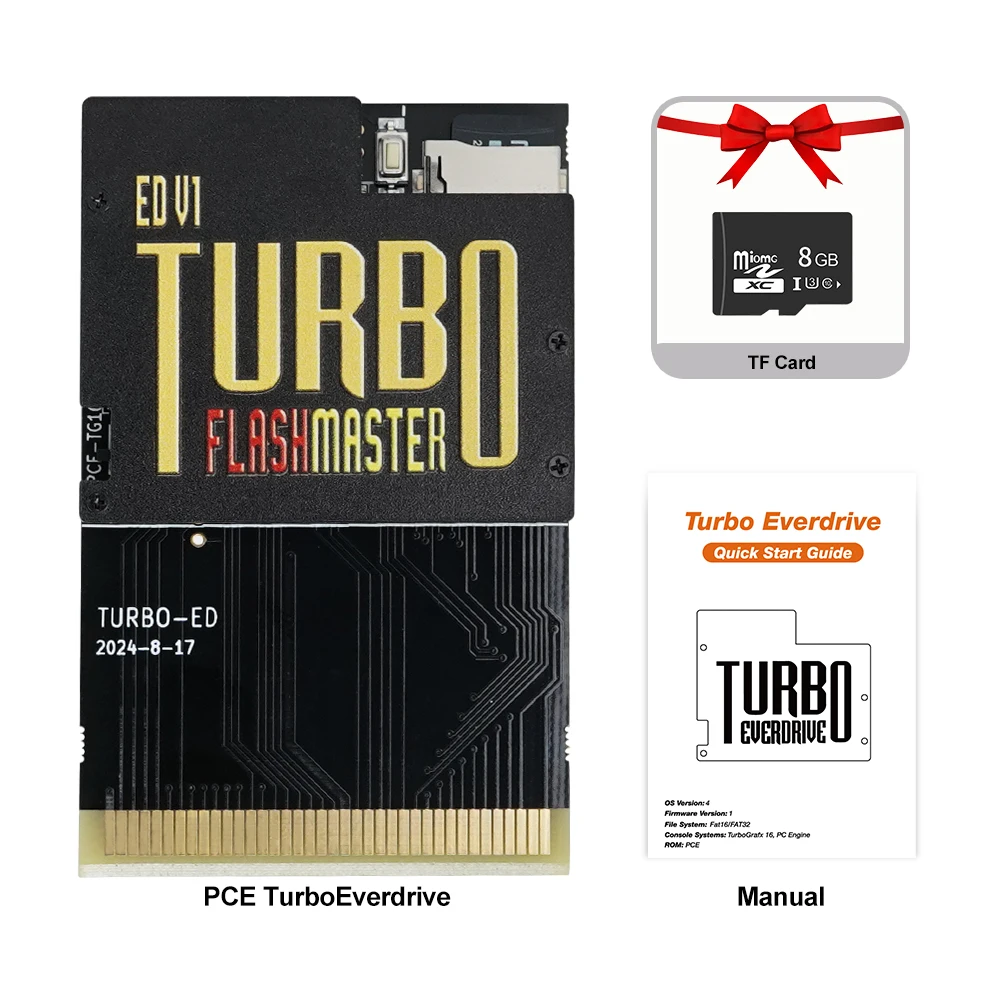 EPICJOY PCEゲームカード、1000+ゲーム搭載、ドライブメモリカード