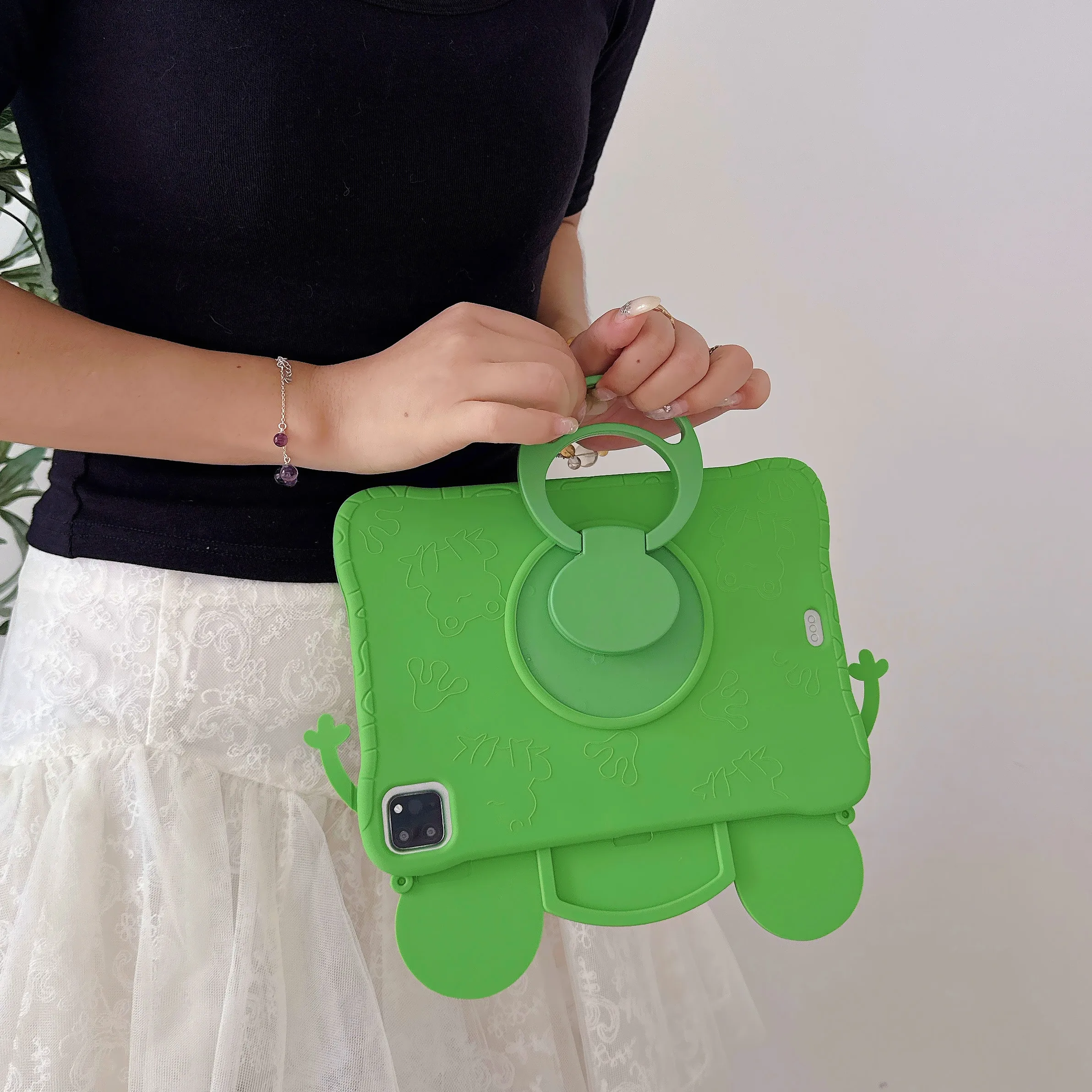 Shockproof Kids Tablet Case with Shoulder Straps - Durable Protective Cover