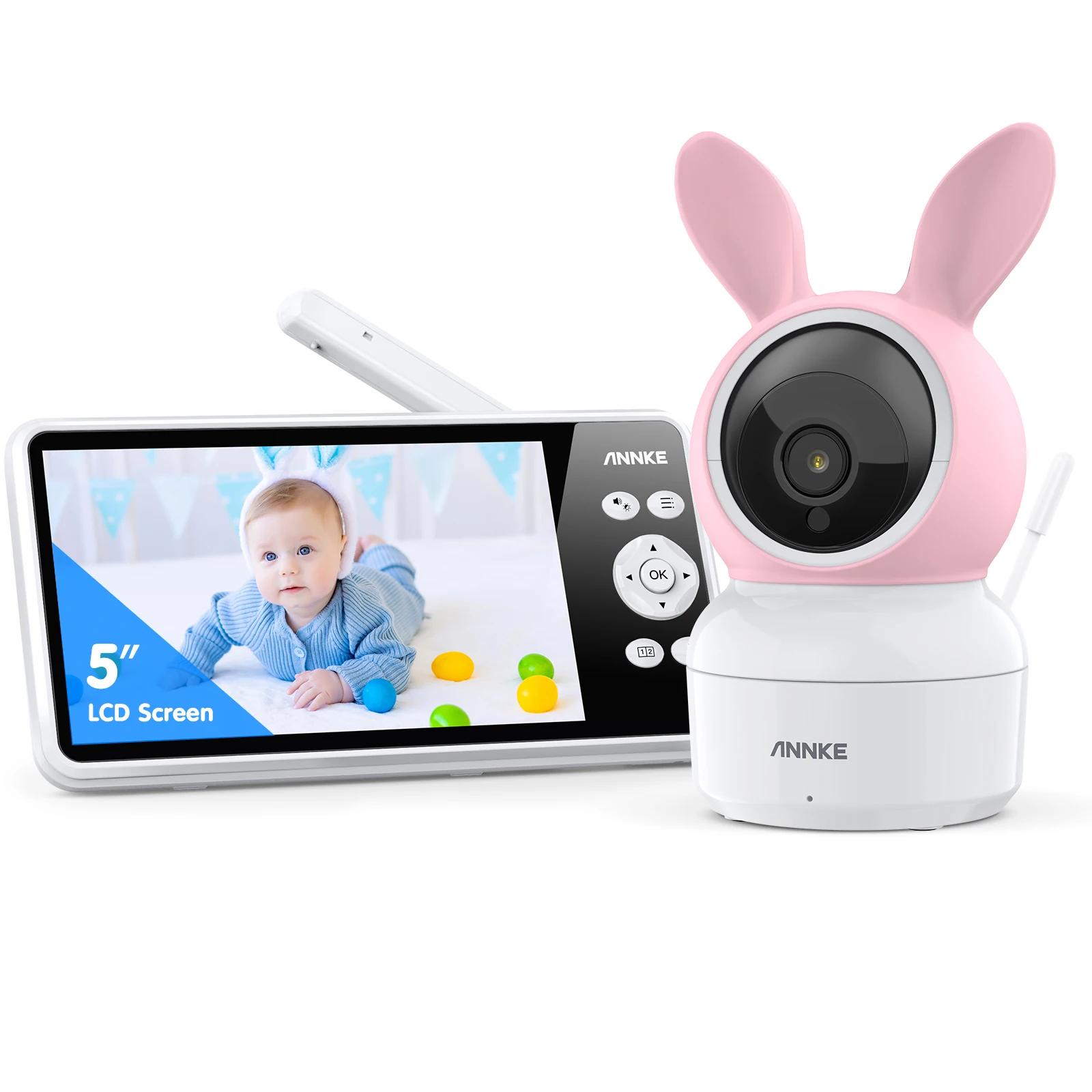 

ANNKE 720P WiFi Baby Monitor with Camera Temperature & Motion & Sound Alert Audio Night Vision Baby Camera Monitor
