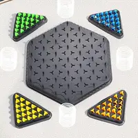 Geometry Chain Chess Puzzle Triangle Chess aldult Kids Desktop Game Rubber Band Training Family Interaction Exercise Thinking 1