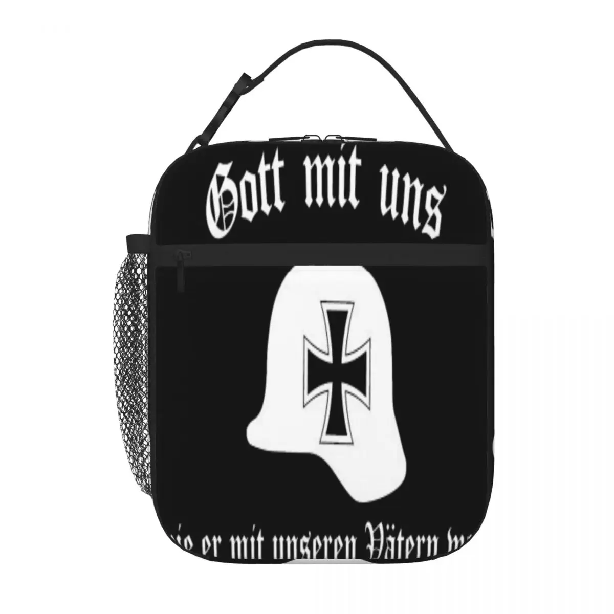 Gott Mit Uns T Der Stahlhelm Iron Cross Imperial 1 Lunch Tote Picnic Bag Borse Isolate Lunch Box Per Le Donne