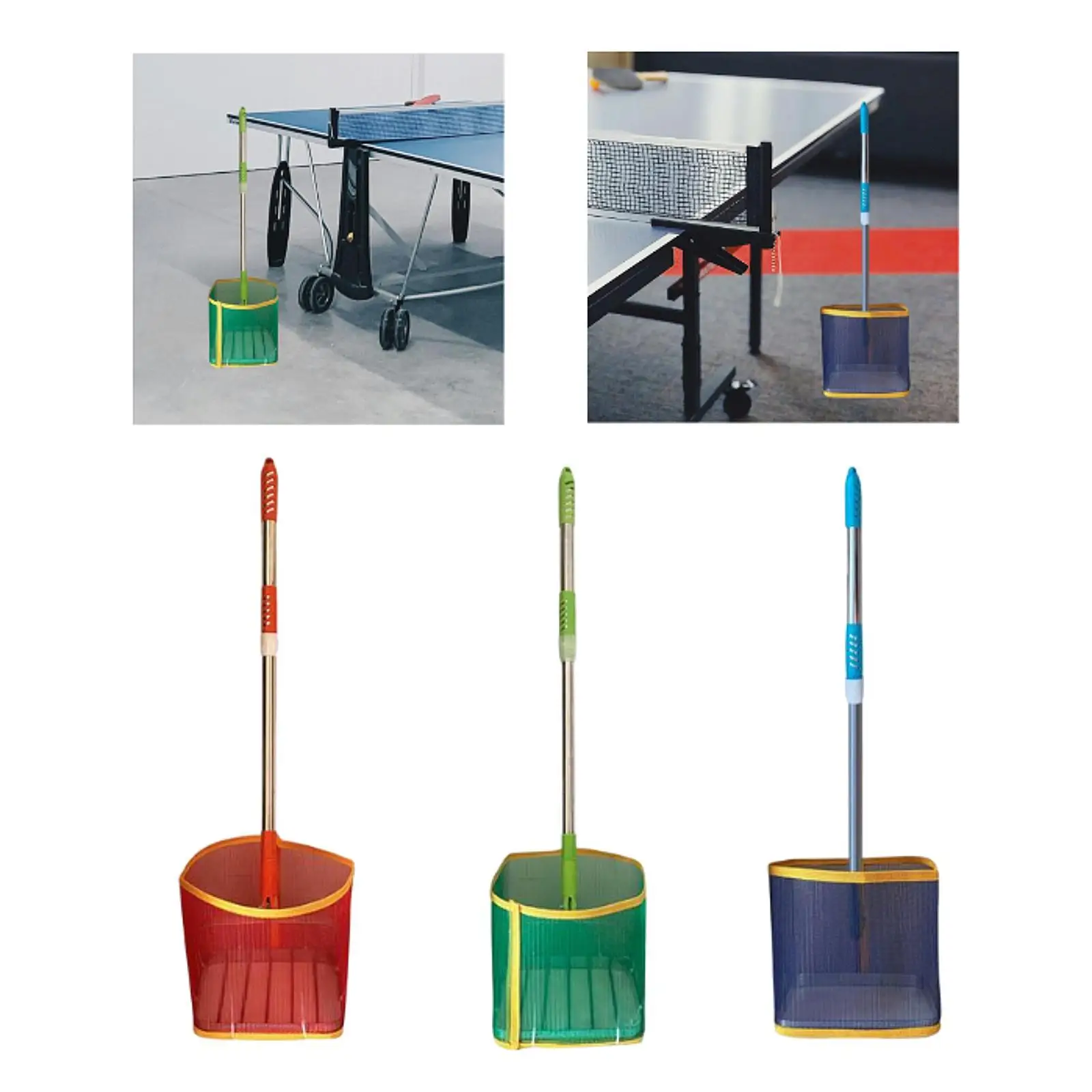 Table Tennis Ball Picker Collector, Pingpong Ball Retrieval Tool Telescoping Table Tennis Pickup Net