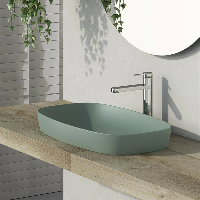 nordic-style-washbasin-hotel-semi-embedded-household-matte-green-sink-minimalist-and-modern-bathroom-ceramic-basin-500mmx380mm
