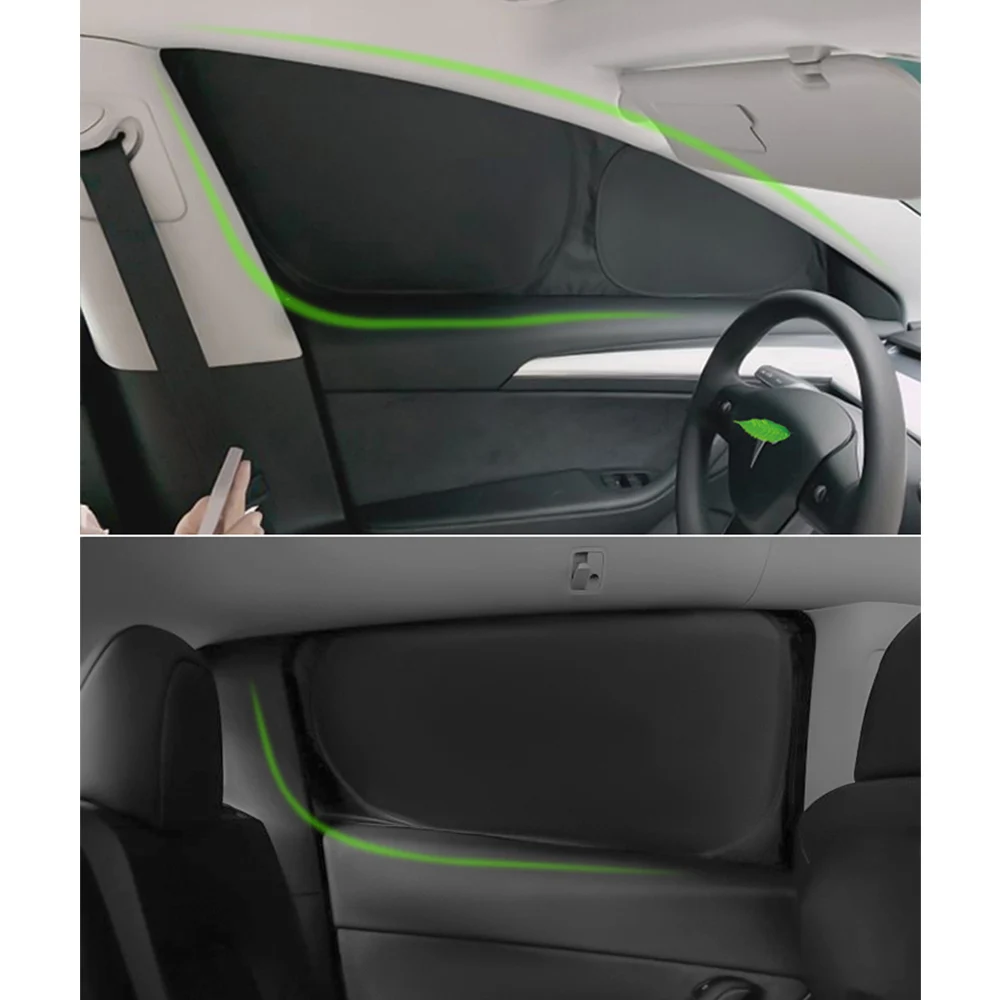 Car Side Window Sun Shade Privacy Sun Shade For Tesla Model 3 Y Custom-Fit Car Side Window Sunshade Blind Shading for Camping Hiking Rest Accessories