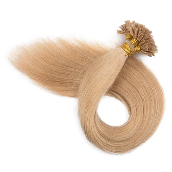 Extension per capelli con punta dritta in cheratina, 50 ciocche, per donna, capelli umani naturali Ombre, con capsule in cheratina