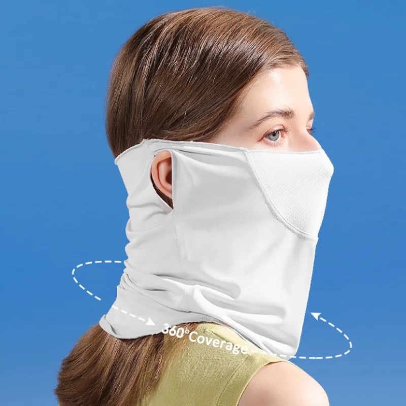 1pc Women's Breathable Neck Gaiter Face Mask Balaclava With Ear Loop Filter Dust Mask Scarf for Summer Outdoor Running/Sports